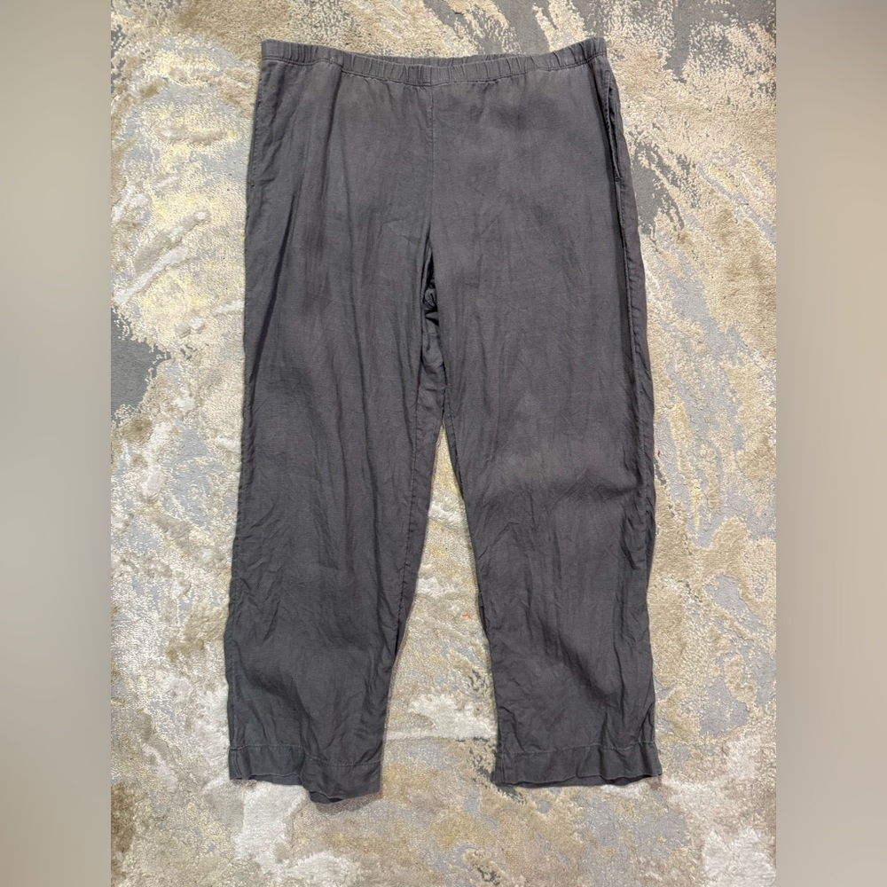J. Jill Charcoal Linen Pants